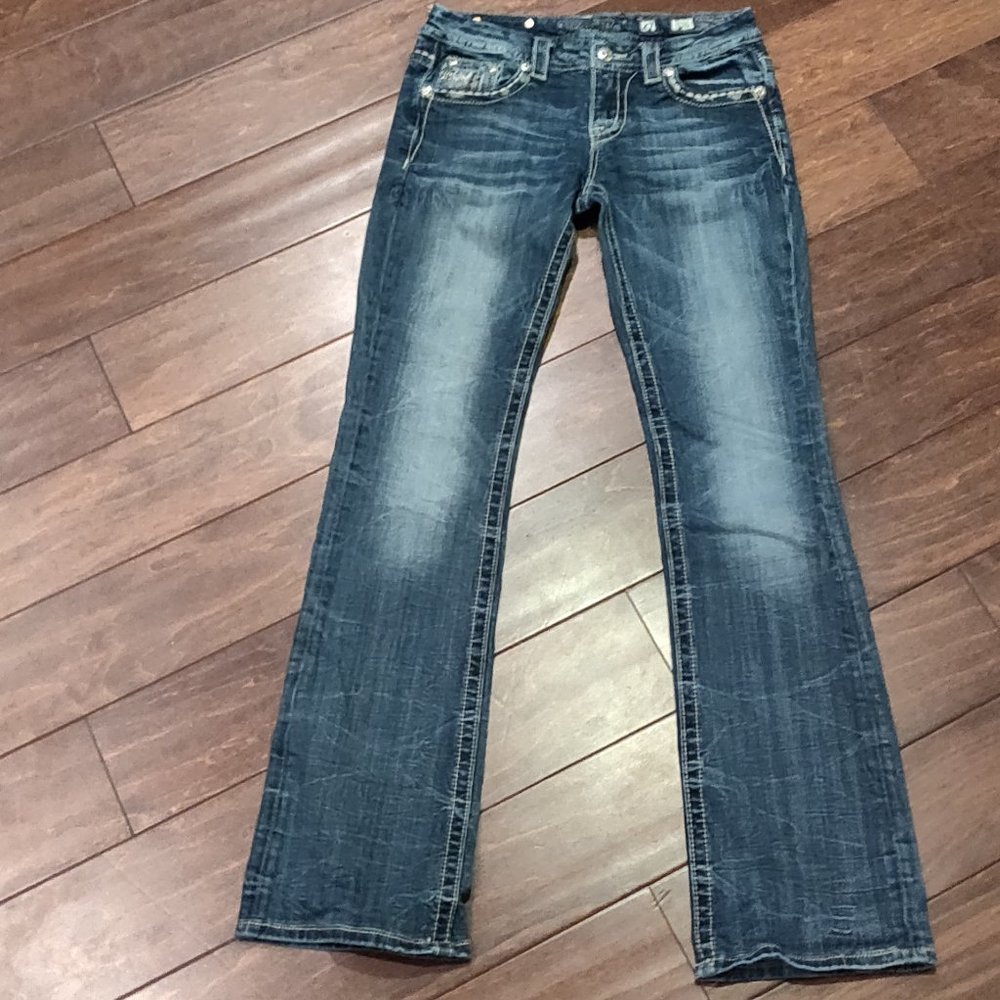 Miss Me Mid Rise Easy Boot Jeans SIZE 27 - Picture 4 of 6